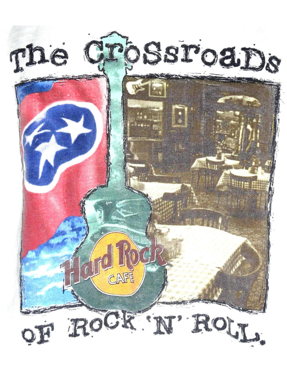 Vintage Hard Rock CafeT Shirt Medium 90s USA Rock n Roll Nashville Music Tee
